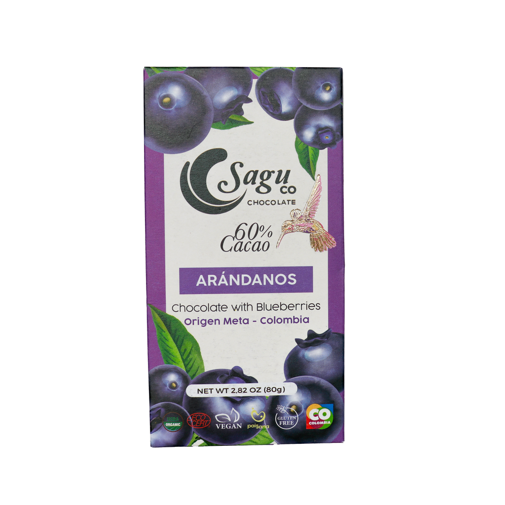 Chocolate Premium 60% de cacao con arándanos 80g