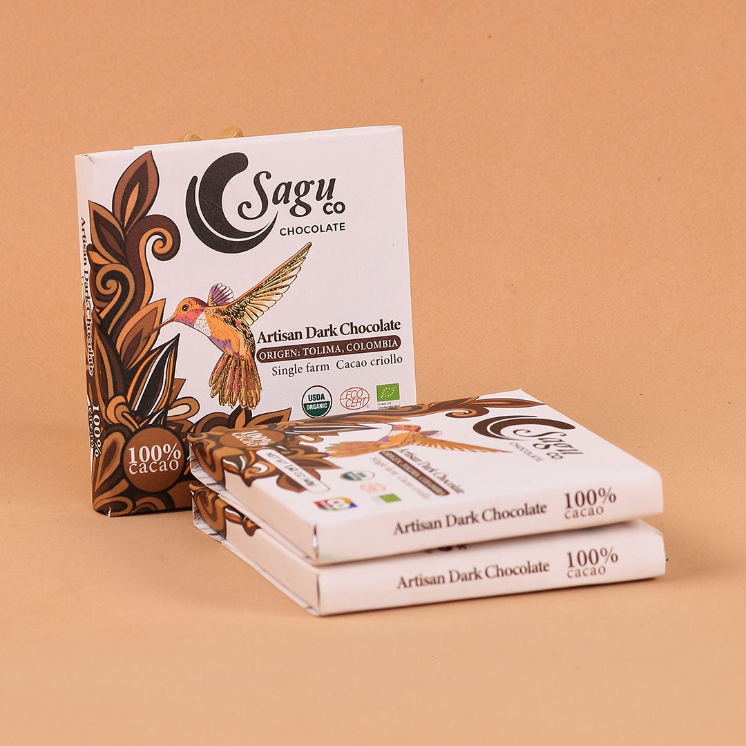 Chocolate Premium 100% de cacao 40g