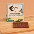 Chocolate Premium 40% de cacao con leche y quinua Sin azúcar Sugar free 40g