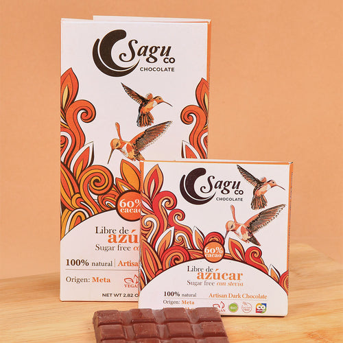 Chocolate 60% cacao Sin Azúcar - Sugar free -  80g
