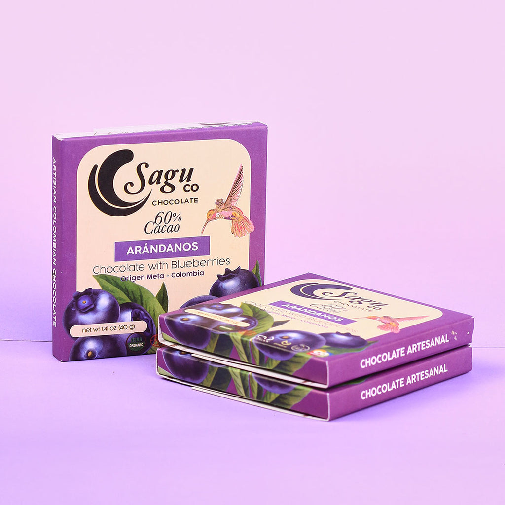 Chocolate Premium 60% de cacao con arándanos 40g
