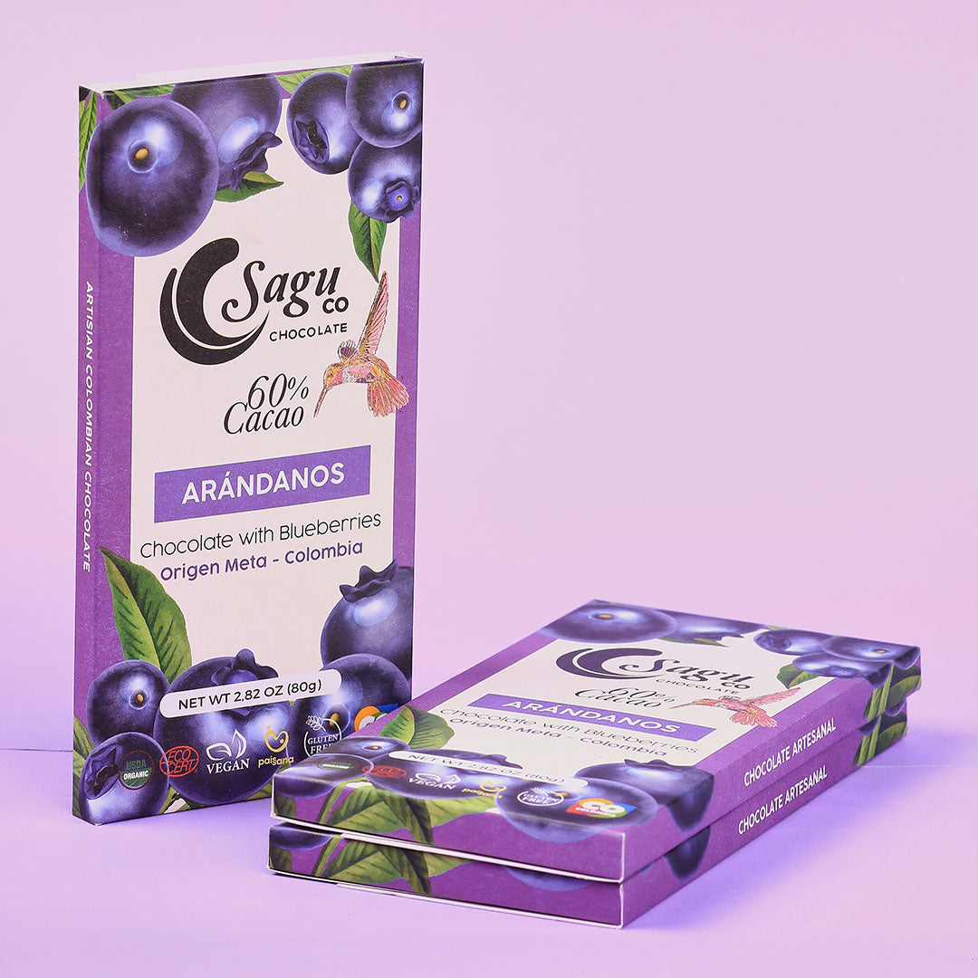 Chocolate Premium 60% de cacao con arándanos 80g
