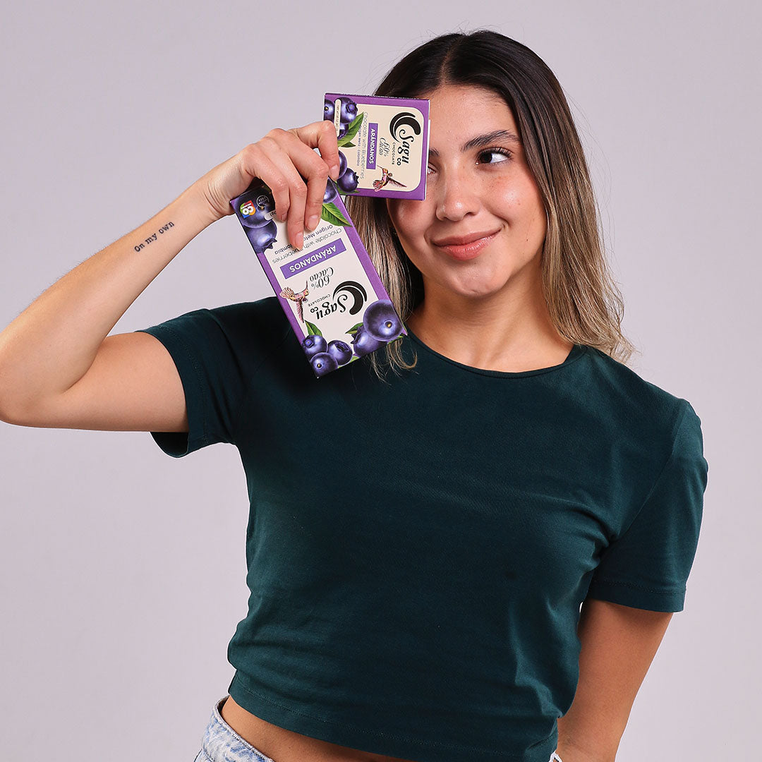 Chocolate Premium 60% de cacao con arándanos 80g