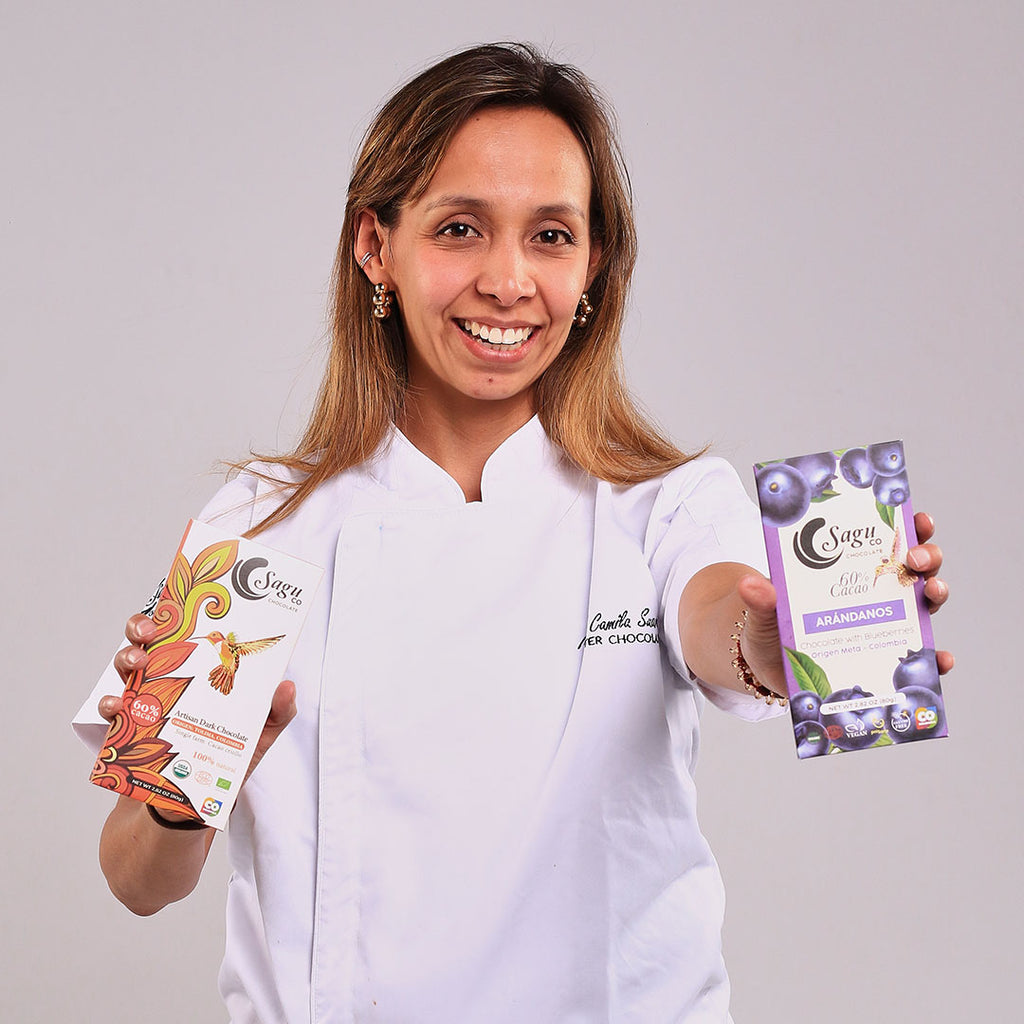 Chocolate Premium 60% de cacao con arándanos 80g