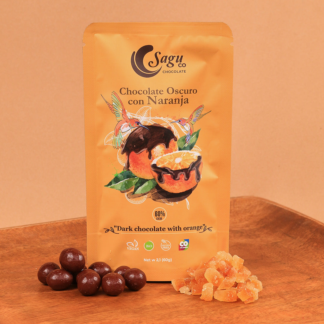 Chocolate Premium 60% de cacao con naranja 60g