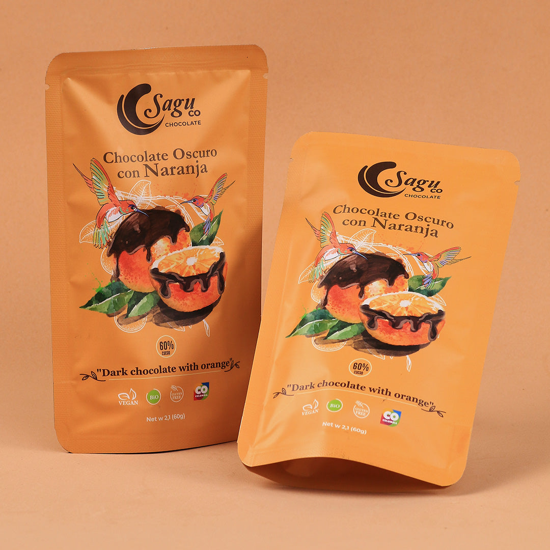 Chocolate Premium 60% de cacao con naranja 60g