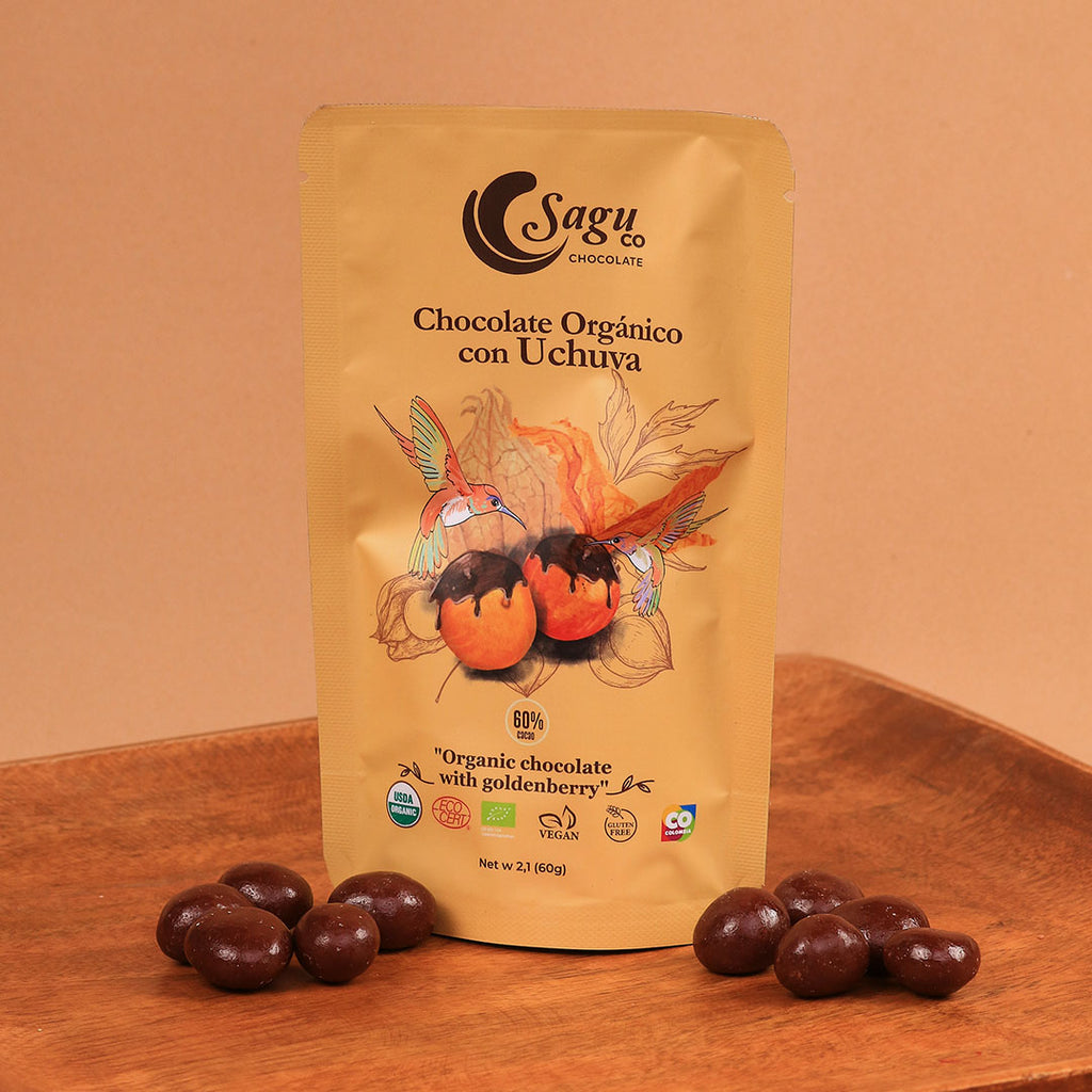 Chocolate Premium 60% de cacao con uchuva 60g