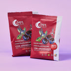 Chocolate oscuro 60% de cacao con arándanos Sin azúcar Sugar free 30g