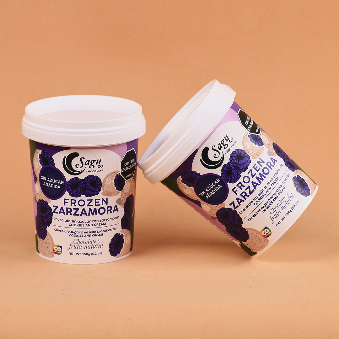 Chocolates congelados Cookies & Cream con Zarzamora Sin azúcar Sugar free 150g x 3 uni