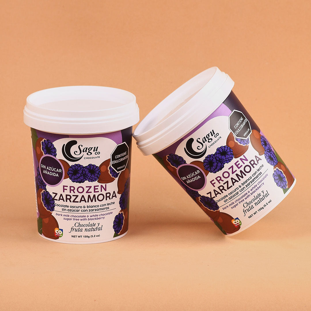 Chocolates congelados oscuros con Zarzamora Sin azúcar Sugar free 150g x 3 unidades