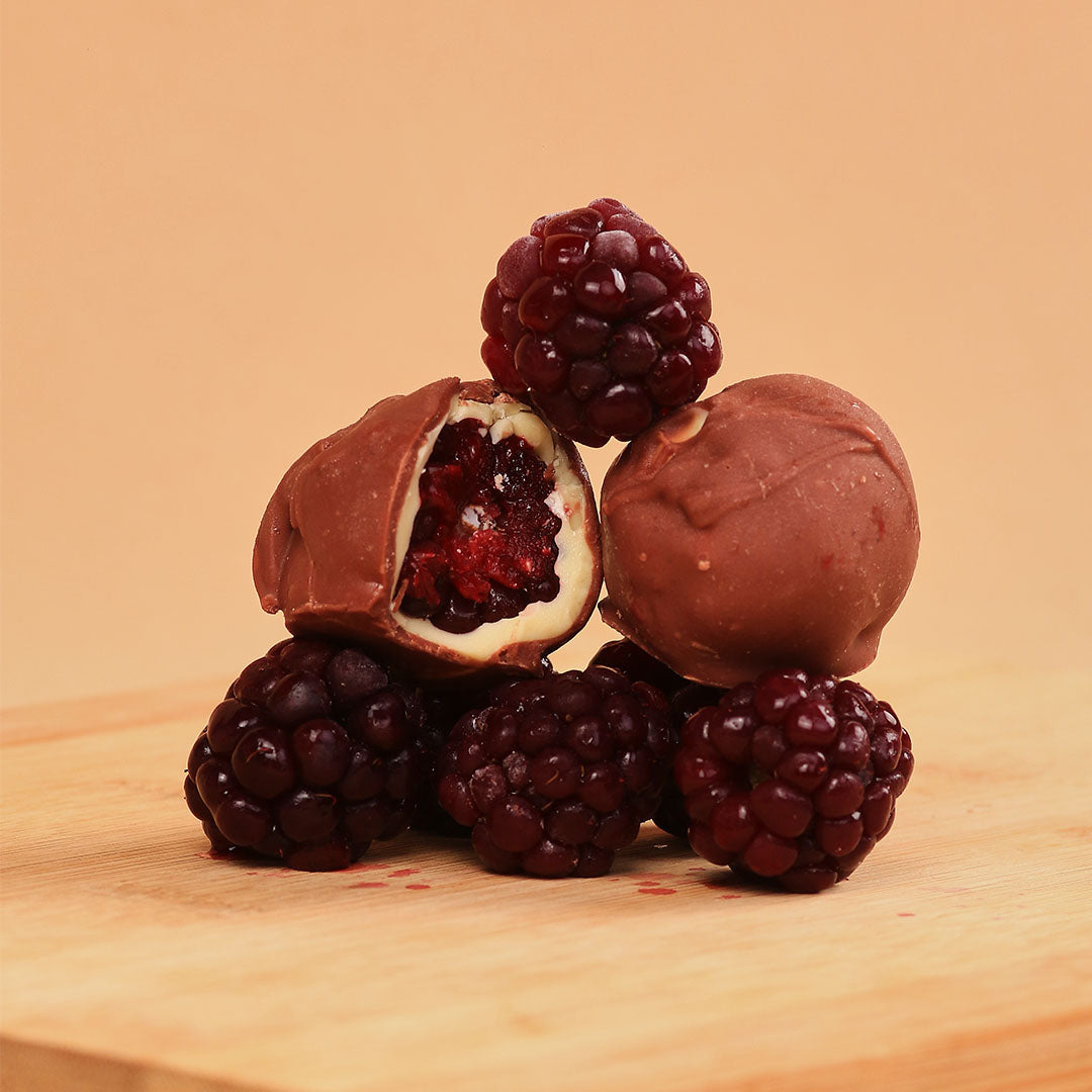 Chocolates congelados oscuros con Zarzamora Sin azúcar Sugar free 150g x 3 unidades
