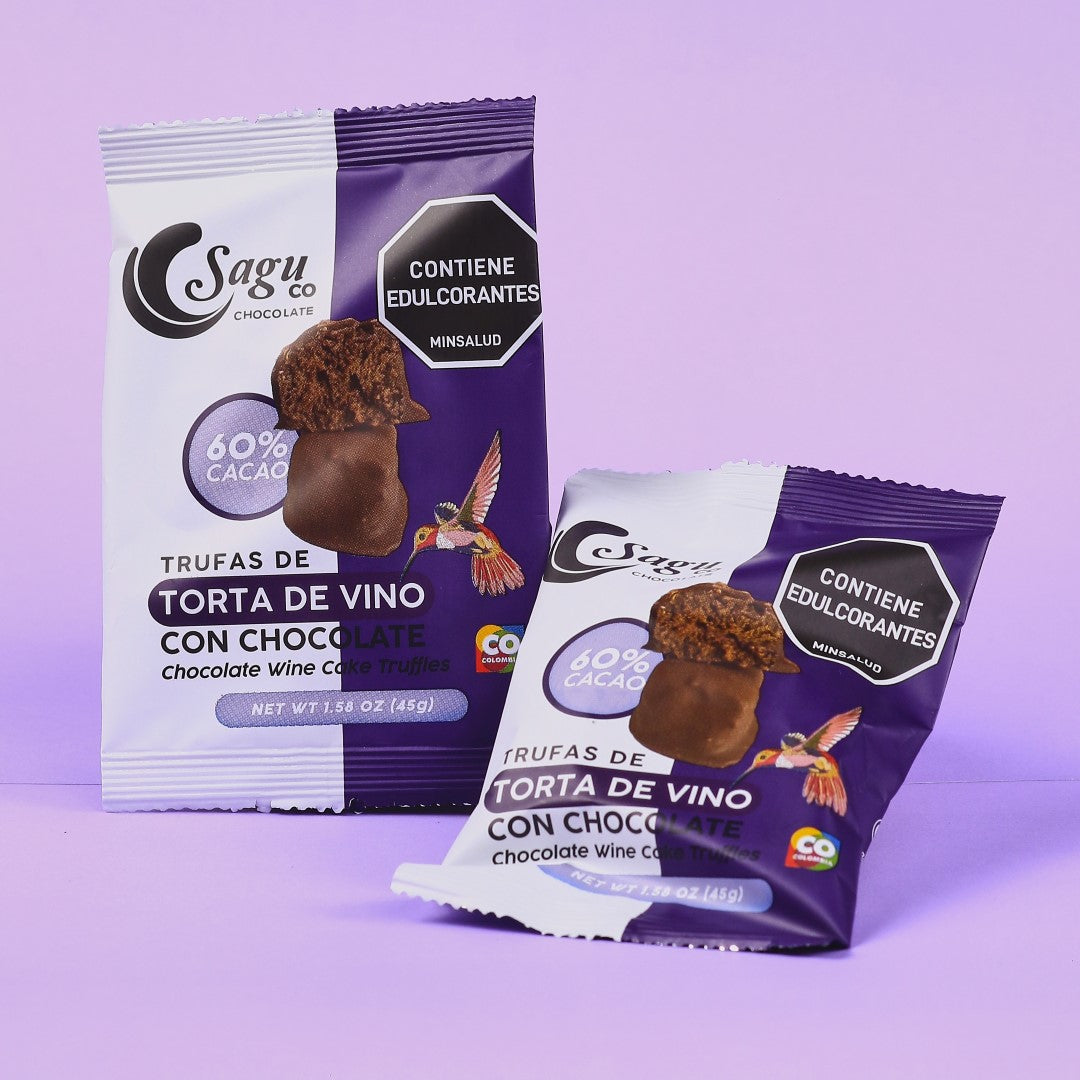 Trufas de torta de vino con chocolate 45g
