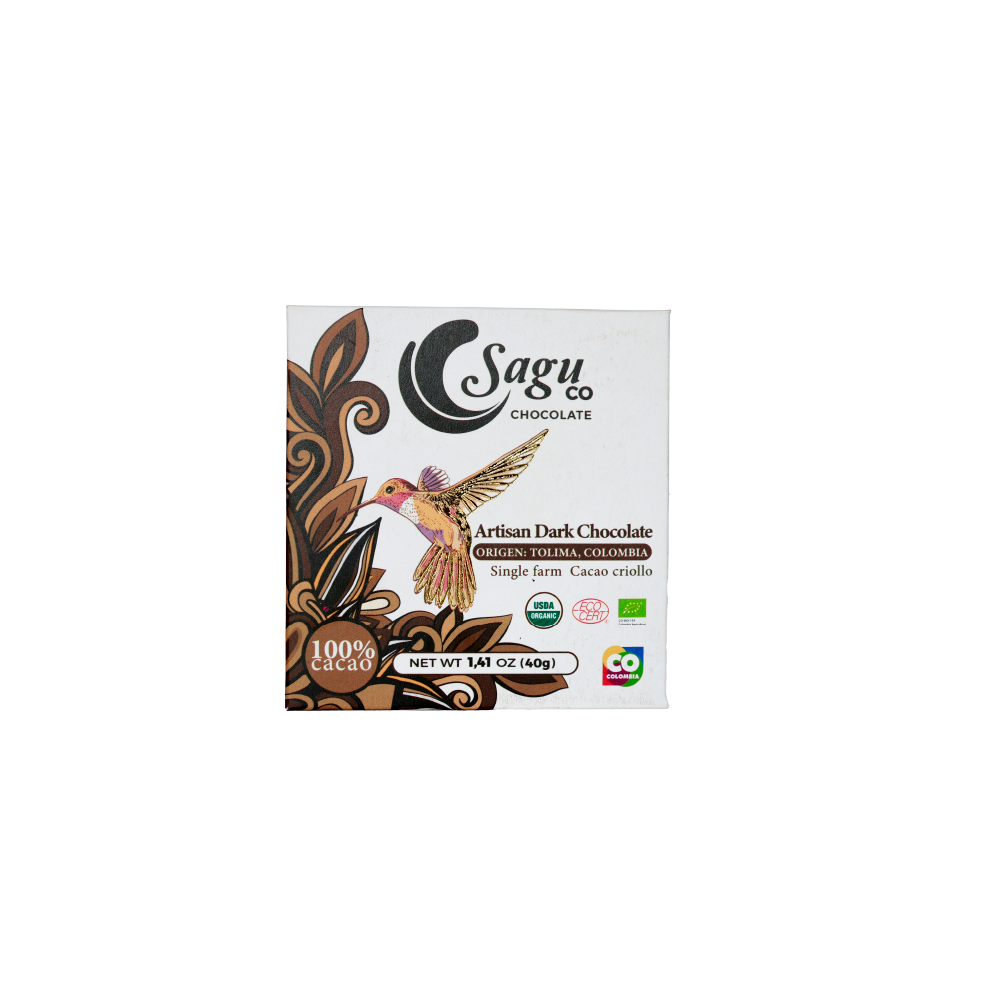 Chocolate Premium 100% de cacao 40g