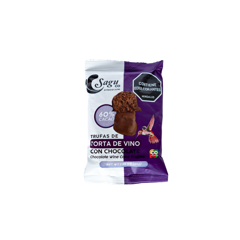 Trufas de torta de vino con chocolate 45g