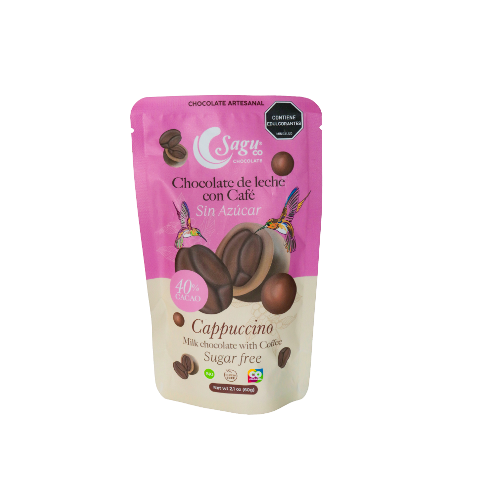 Chocolate de leche con café sin azúcar 40% de cacao 60g