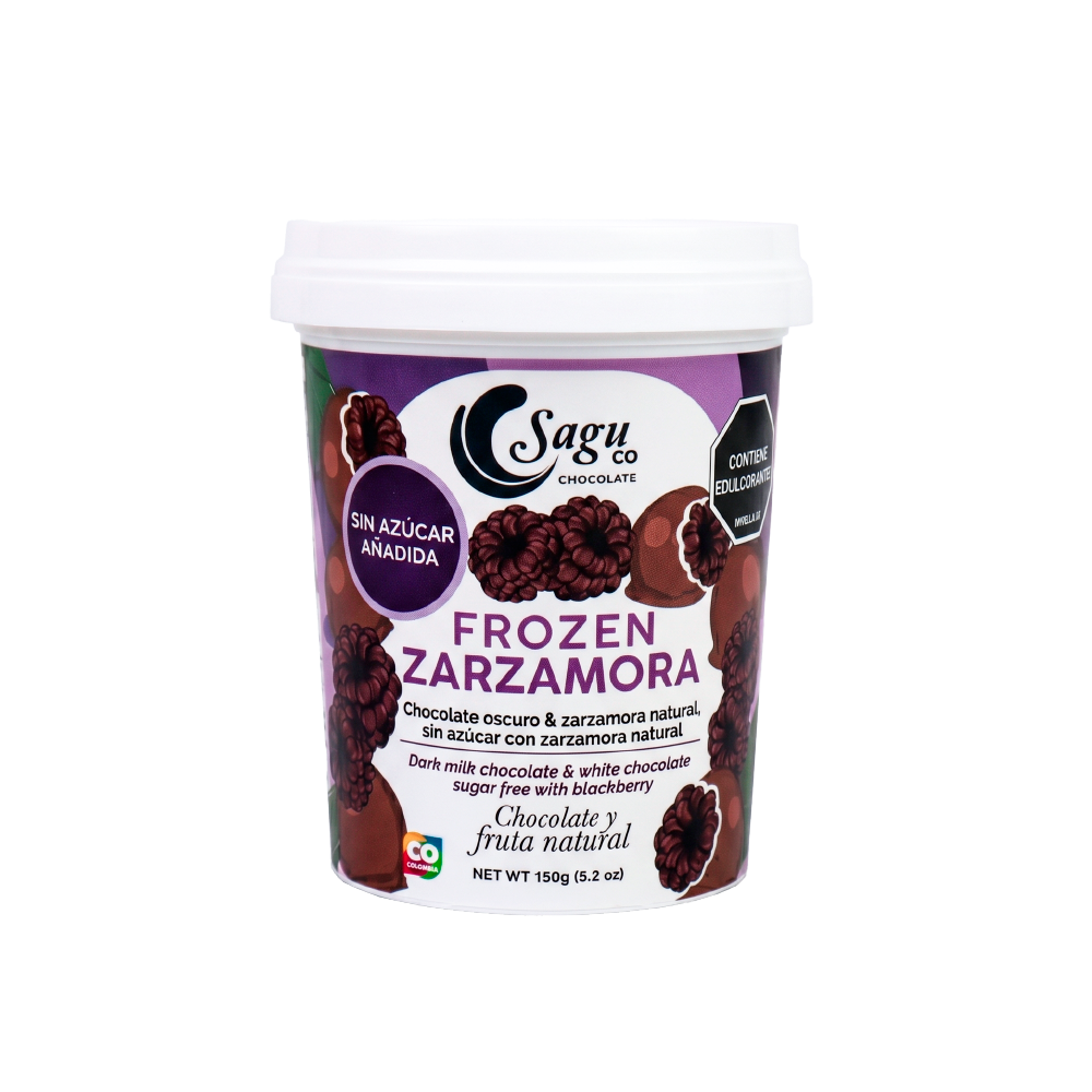 Chocolates congelados oscuros con Zarzamora Sin azúcar Sugar free 150g x 3 unidades