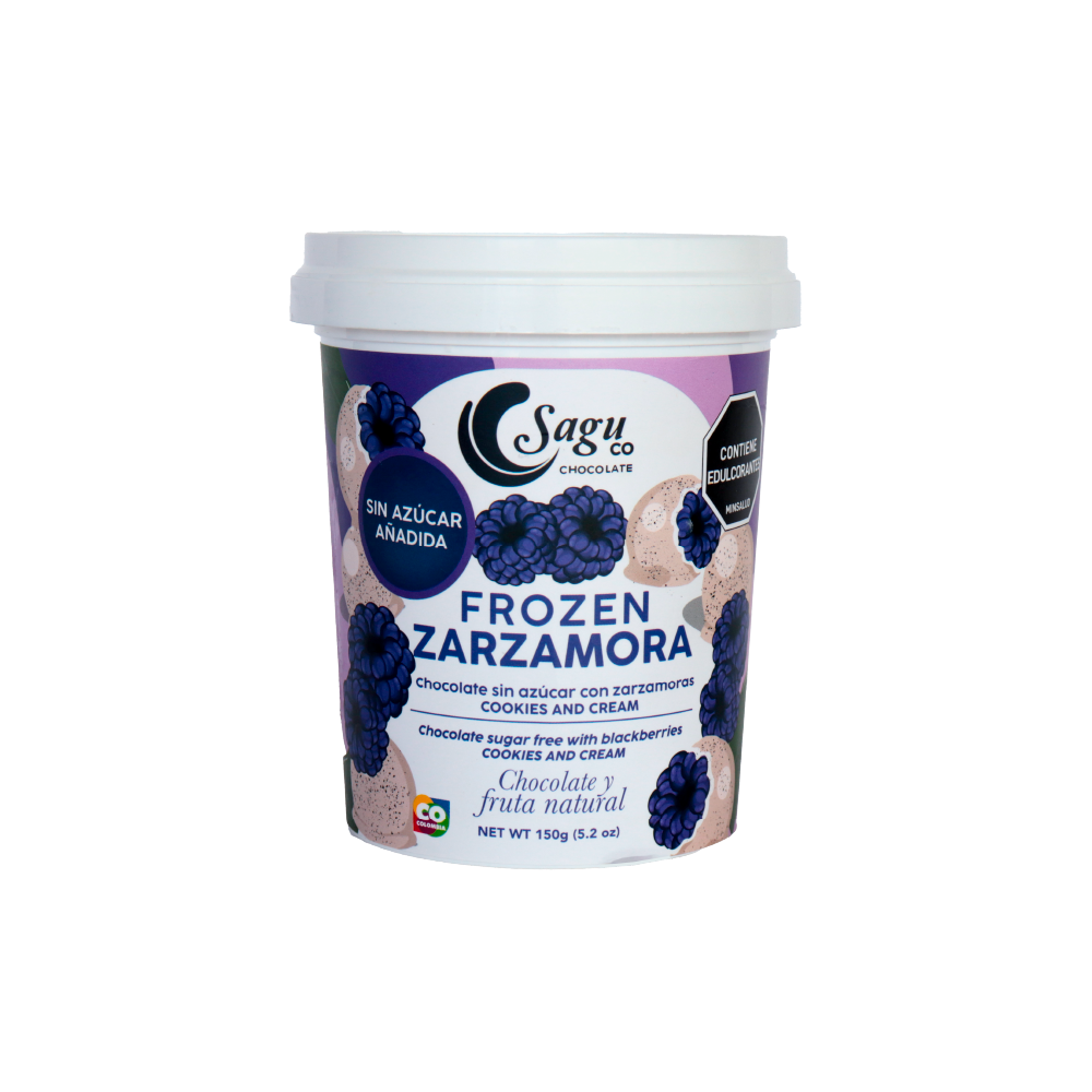 Chocolates congelados Cookies & Cream con Zarzamora Sin azúcar Sugar free 150g x 3 uni
