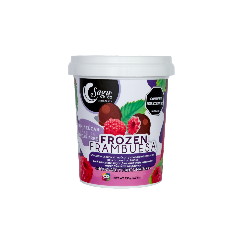 Chocolates congelados oscuros con frambuesa Sin azúcar Sugar free 150g x3 unidades