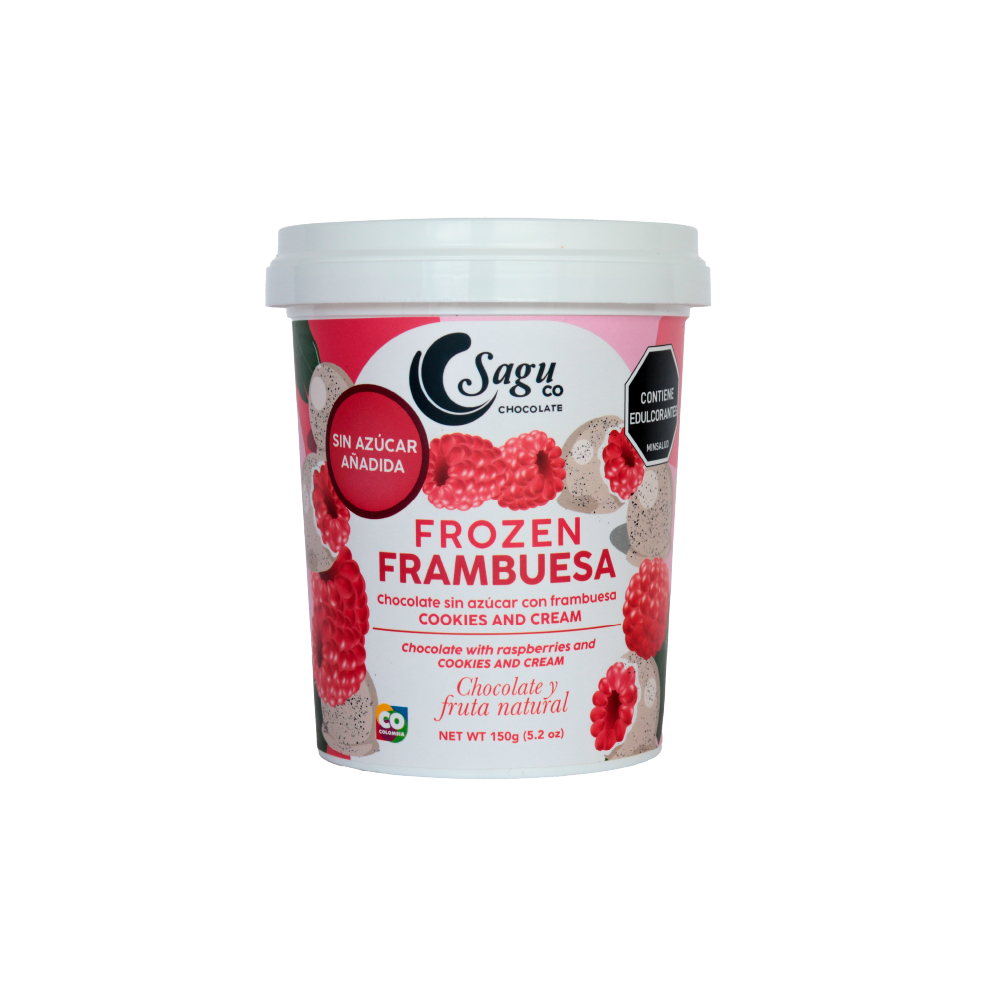 Chocolates congelados Cookies & Cream con frambuesa Sin azúcar Sugar free 150g x 3 uni