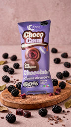 Gragea de chocolate 60% con goma de mora y colágeno